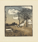 Emil Orlik. Bohemian Village (B&ouml;hmisches Dorf) from Small Woodcuts (Kleine Holzschnitte). 1920 (prints executed 1896-1899)