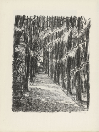Alfred Kunze. Alley of Trees (Baumallee) (plate, preceding p. 73) from K&uuml;nstler abseits vom Wege. 10 Jahre deutscher Kunst in der Provinz. 1918