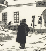 Emil Orlik. Old-Clothes Merchant (Altkleider-H&auml;ndler) from Small Woodcuts (Kleine Holzschnitte). 1920 (prints executed 1896-1899)