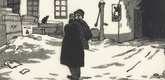 Emil Orlik. Old-Clothes Merchant (Altkleider-H&auml;ndler) from Small Woodcuts (Kleine Holzschnitte). 1920 (prints executed 1896-1899)