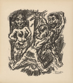Ren&eacute; Beeh. The Wicked-Holy Vitalis (Der schlimm-heilige Vitalis) (plate 2) from Gottfried Keller-Bilderbuch. Zum Hundertsten Geburtstag Gottfried Kellers. 1914