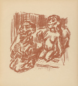 Ren&eacute; Beeh. The Wicked-Holy Vitalis (Der schlimm-heilige Vitalis) (plate 3) from Gottfried Keller-Bilderbuch. Zum Hundertsten Geburtstag Gottfried Kellers. 1914