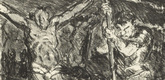 Max Beckmann. Throwing Dice before the Cross (Die W&uuml;rfler unter dem Kreuz) from Six Lithographs to the New Testament (Sechs Lithographien zum Neuen Testament). (1911)