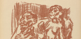 Ren&eacute; Beeh. The Wicked-Holy Vitalis (Der schlimm-heilige Vitalis) (plate 3) from Gottfried Keller-Bilderbuch. Zum Hundertsten Geburtstag Gottfried Kellers. 1914