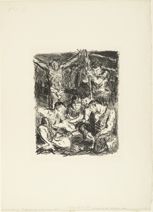 Max Beckmann. Throwing Dice before the Cross (Die W&uuml;rfler unter dem Kreuz) from Six Lithographs to the New Testament (Sechs Lithographien zum Neuen Testament). (1911)