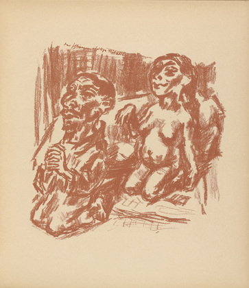 Ren&eacute; Beeh. The Wicked-Holy Vitalis (Der schlimm-heilige Vitalis) (plate 3) from Gottfried Keller-Bilderbuch. Zum Hundertsten Geburtstag Gottfried Kellers. 1914