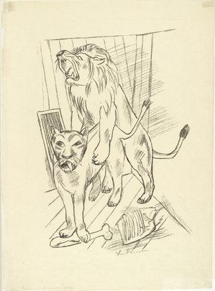 Max Beckmann. Lion Couple (L&ouml;wenpaar). (1921)