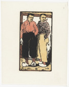 Emil Orlik. Dutch Boys (Holl&auml;ndische Buben) from Small Woodcuts (Kleine Holzschnitte). 1920 (prints executed 1896-1899)