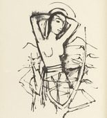 Karl Hofer. Plate 5 (folio 11 verso) from Liebesgedichte (Love Poems). 1922