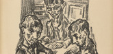 Ren&eacute; Beeh. The Three Just Comb Makers (Die drei gerechten Kammacher) (plate 8) from Gottfried Keller-Bilderbuch. Zum Hundertsten Geburtstag Gottfried Kellers. 1914