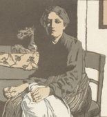 Emil Orlik. Seamstress (N&auml;herin) from Small Woodcuts (Kleine Holzschnitte). 1920 (prints executed 1896-1899)