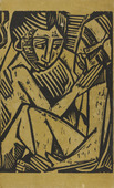 Max Pechstein. Consolation (Tr&ouml;stung) (back cover) from the deluxe edition of Almanach auf das Jahr 1920. 1920 (print executed 1919)