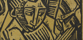 Max Pechstein. Consolation (Tr&ouml;stung) (back cover) from the deluxe edition of Almanach auf das Jahr 1920. 1920 (print executed 1919)