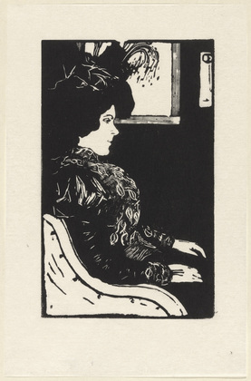 Emil Orlik. Frenchwoman (Franz&ouml;sin) from Small Woodcuts (Kleine Holzschnitte). 1920 (prints executed 1896-1899)