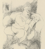 Rudolf Grossmann. The Art Lover (Der Kunstfreund) (plate, after p. 136) from Ganymed. Bl&auml;tter der Mar&eacute;es-Gesellschaft, vol. 1. 1919