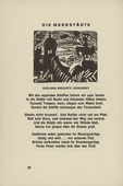 Ernst Ludwig Kirchner. The Sea Cities (Die Meerst&auml;dte) (headpiece, page 20) from Umbra vitae (Shadow of Life). 1924