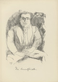 Rudolf Grossmann. The Art Dealer (Der Kunsth&auml;ndler) (plate, after p. 148) from Ganymed. Bl&auml;tter der Mar&eacute;es-Gesellschaft, vol. 1. 1919