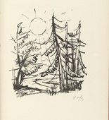Karl Hofer. Plate 12 (folio 22) from Liebesgedichte (Love Poems). 1922