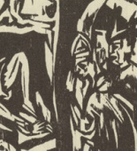 Ernst Ludwig Kirchner. The Castles (Die Schl&ouml;sser) (headpiece, page 21) from Umbra vitae (Shadow of Life). 1924