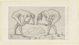 Paul Klee. Two Men Meet, Each Believing the Other to Be of Higher Rank (Zwei M&auml;nner, einander in h&ouml;herer Stellung vermutend, begegnen sich) from the series Inventions (Inventionen). 1903