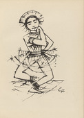 Karl Hofer. Dancer (T&auml;nzerin) (plate, after p. 72) from Ganymed. Bl&auml;tter der Mar&eacute;es-Gesellschaft, vol. 3. 1921