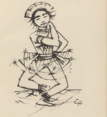 Karl Hofer. Dancer (T&auml;nzerin) (plate, after p. 72) from Ganymed. Bl&auml;tter der Mar&eacute;es-Gesellschaft, vol. 3. 1921
