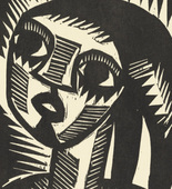 Karl Schmidt-Rottluff. Girl with Braids (M&auml;dchen mit Z&ouml;pfen) (plate, loose leaf) from the periodical Das Kunstblatt, vol. 2, no. 2 (Feb 1918). 1918 (executed 1917)