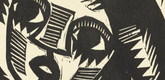 Karl Schmidt-Rottluff. Girl with Braids (M&auml;dchen mit Z&ouml;pfen) (plate, loose leaf) from the periodical Das Kunstblatt, vol. 2, no. 2 (Feb 1918). 1918 (executed 1917)