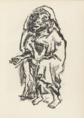 Ren&eacute; Beeh. The Beggar (Der Bettler) (plate, after p. 88) from Ganymed. Bl&auml;tter der Mar&eacute;es-Gesellschaft, vol. 3. 1921