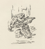 Alfred Kubin. Jeremiah (Jeremias) (plate, after p. 152) from Ganymed. Bl&auml;tter der Mar&eacute;es-Gesellschaft, vol. 3. 1921