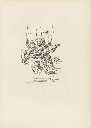 Alfred Kubin. Jeremiah (Jeremias) (plate, after p. 152) from Ganymed. Bl&auml;tter der Mar&eacute;es-Gesellschaft, vol. 3. 1921