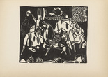 Heinrich Campendonk. The Beggar after Brueghel (Der Bettler nach Brueghel) (plate, after p. 144) from Ganymed. Bl&auml;tter der Mar&eacute;es-Gesellschaft, vol. 4. 1922
