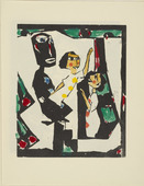 Siegfried Schott. Theater (Theater) from the periodical K&uuml;ndung, vol. 1, no. 7, 8 (July, August 1921). 1921 (executed 1920)