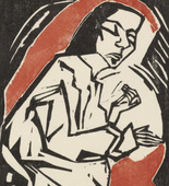 Erich Heckel. Woman (Frau) (plate, after p. 124) from Ganymed. Bl&auml;tter der Mar&eacute;es-Gesellschaft , vol. 5. 1925 (print executed 1913)