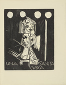Siegfried Schott. Una Sancta Cubica (Una Sancta Cubica) from the periodical K&uuml;ndung, vol. 1, no. 7, 8 (July, August 1921). 1921