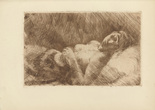 Hans G&ouml;tt. Sleeping Girl (Schlafendes M&auml;dchen) (plate, after p. 144) from Ganymed. Bl&auml;tter der Mar&eacute;es-Gesellschaft, vol. 5. 1925 (print executed 1924)