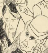 Max Beckmann. The Street (plate 3) [Die Strasse (Blatt 3)] from Hell (Die H&ouml;lle). (1919)
