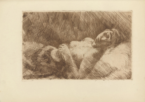 Hans G&ouml;tt. Sleeping Girl (Schlafendes M&auml;dchen) (plate, after p. 144) from Ganymed. Bl&auml;tter der Mar&eacute;es-Gesellschaft, vol. 5. 1925 (print executed 1924)