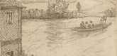 Adolf Ferdinand Schinnerer. Crossing (&Uuml;berfahrt) (plate, after p. 160) from Ganymed. Bl&auml;tter der Mar&eacute;es-Gesellschaft, vol. 5. 1925 (print executed 1923)