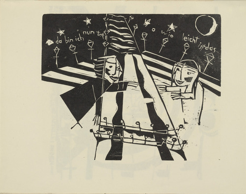 Siegfried Schott. Death (Der Tod) from the periodical K&uuml;ndung, vol. 1, no. 7, 8 (July, August 1921). 1921