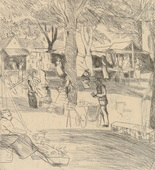 Rudolf Grossmann. Annual Fair (Jahrmarkt) (plate, after p. 184) from Ganymed. Bl&auml;tter der Mar&eacute;es-Gesellschaft, vol. 5. 1925 (print executed 1923)