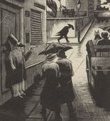 Otto N&uuml;ckel. Rainy Weather (Regenwetter) (plate, after p. 224) from Ganymed. Bl&auml;tter der Mar&eacute;es-Gesellschaft, vol. 5. 1925 (print executed 1924)