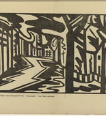 Jacoba van Heemskerck. Landscape with Zigzag Path (Landschaft mit Zickzackweg) (plate, p. 9) from the periodical Der Sturm. Wochenschrift f&uuml;r Kultur und K&uuml;nste, vol. 8, no. 1 (April 1917). 1917