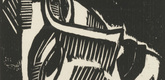 Karl Schmidt-Rottluff. Head (Kopf) (plate, after p. 128) from the periodical Genius. Zeitschrift f&uuml;r werdende und alte Kunst, vol. 1, no. 1. 1919 (print executed 1915)