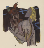 Oskar Kokoschka. Plate (folio 6) from M&ouml;rder, Hoffnung der Frauen (Murderer, Hope of Women). (1916)