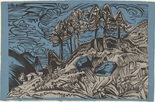 Ernst Ludwig Kirchner. Trees on a Mountain Slope (B&auml;ume am Berghang). (1920)
