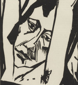 Erich Heckel. Girl's Head (M&auml;dchenkopf) (plate, after p. 114) from the periodical Genius. Zeitschrift f&uuml;r werdende und alte Kunst, vol. 2, no. 1. 1920 (print executed 1913)