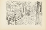 Rudolf Grossmann. Untitled (Southern Streetscene) (plate, [p. 199]) from the periodical  Zeit-Echo. Ein Kriegs-Tagebuch der K&uuml;nstler, vol. 1, no. 13 (Apr 1915). 1915