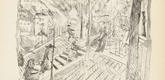 Rudolf Grossmann. Untitled (Southern Streetscene) (plate, [p. 199]) from the periodical  Zeit-Echo. Ein Kriegs-Tagebuch der K&uuml;nstler, vol. 1, no. 13 (Apr 1915). 1915