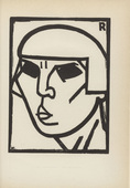 Andr&eacute; Rouveyre. Head (Kopf) (plate, after p. 320) from the periodical Genius. Zeitschrift f&uuml;r werdende und alte Kunst, vol. 2, no. 2. 1920